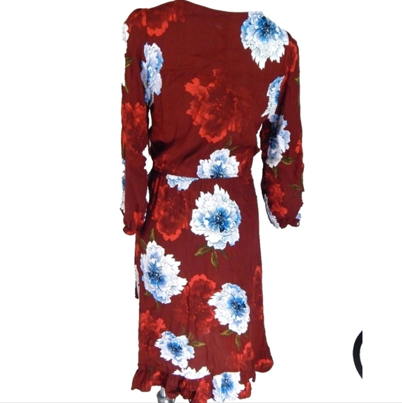 Plenty Tracy Dress Aleah Faux Wrap Midi Dress - Picture 4 of 4